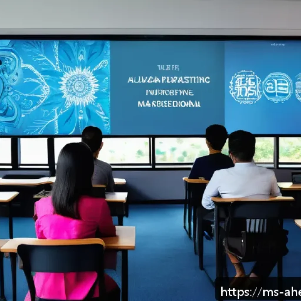 미래 직업 준비에 필요한 자격증 - A modern classroom setting in Malaysia featuring diverse adult students attentively participating in...